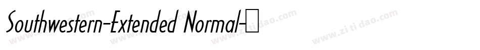 Southwestern-Extended Normal字体转换
